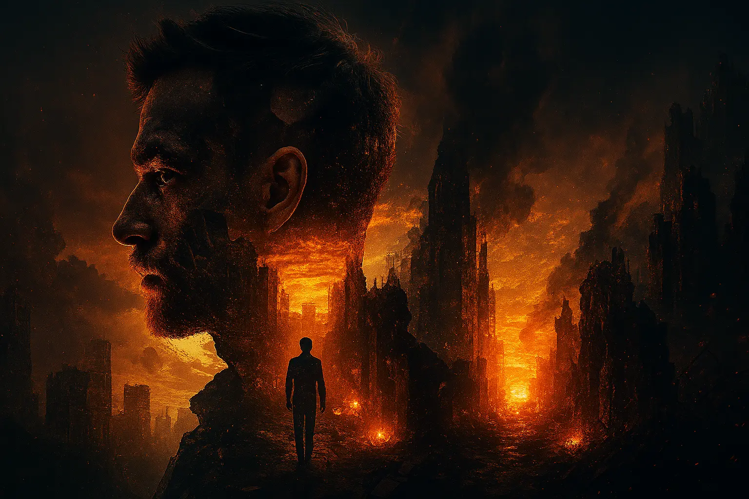How to Create a Cinematic Double Exposure Post-Apocalyptic Portrait